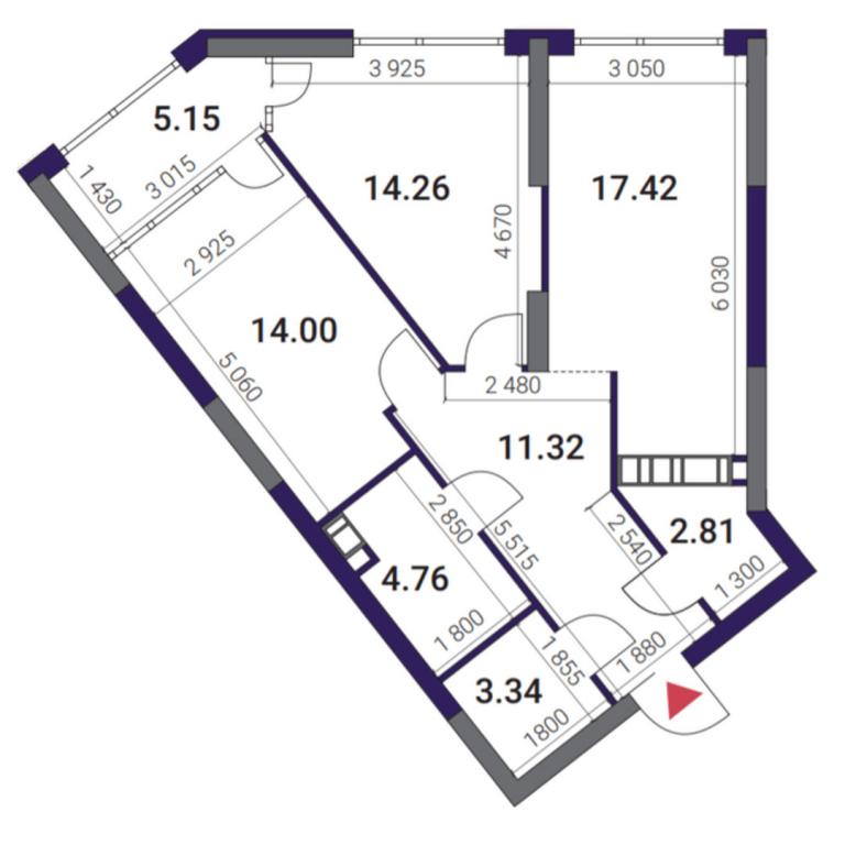 Продается 2-комнатная квартира 73.06 кв. м в Киеве, наб. Днепровская