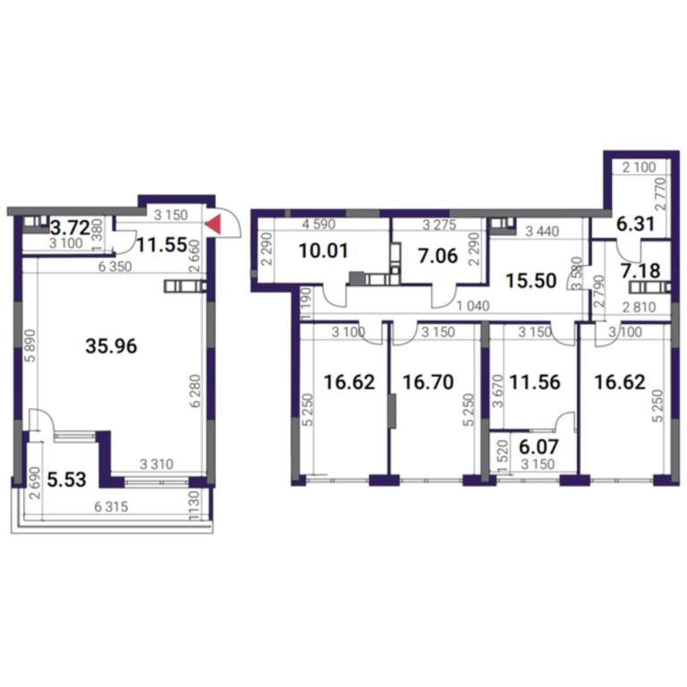 Продается 4-комнатная квартира 169.39 кв. м в Киеве, наб. Днепровская - фото 1