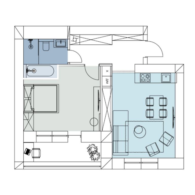 Продается 1-комнатная квартира 59.4 кв. м в Липинах, цена: 52040 $