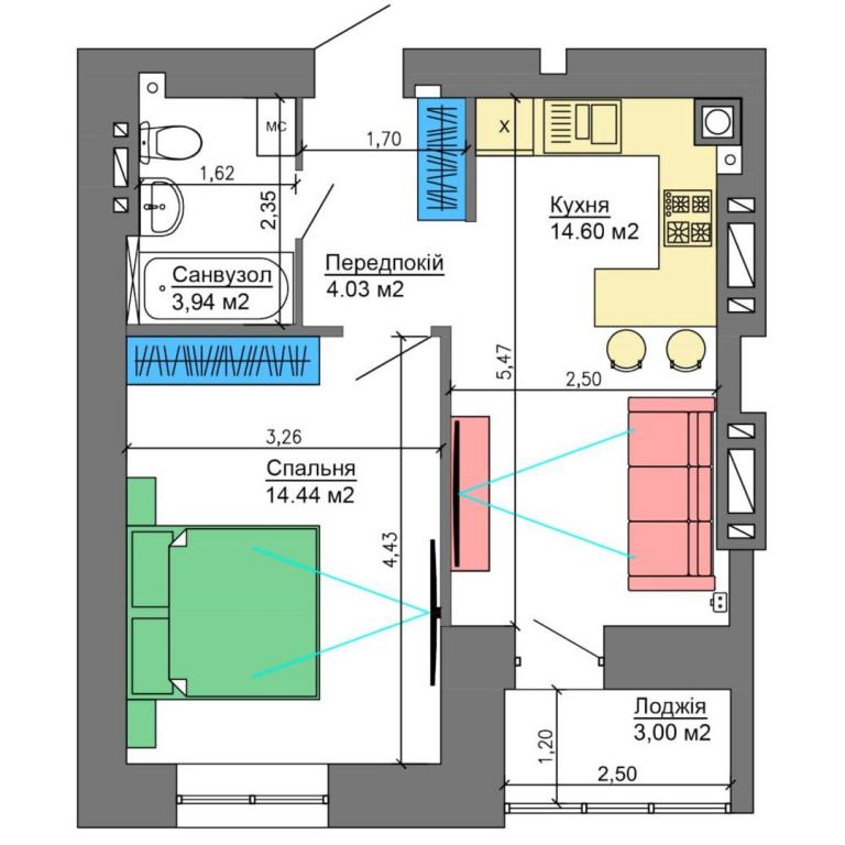 Продается 1-комнатная квартира 38.39 кв. м в Николаеве, ул. Архитектора Старова, 2/7 - фото 1