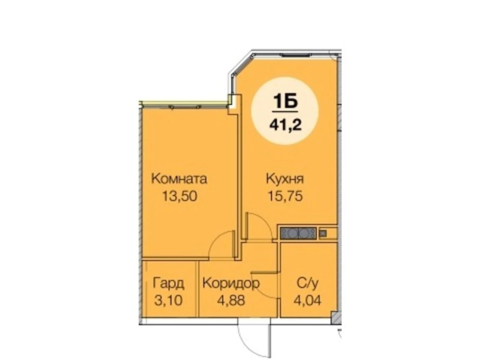 Продається 1-кімнатна квартира 41.2 кв. м у Одесі, вул. Паустовського - фото 1