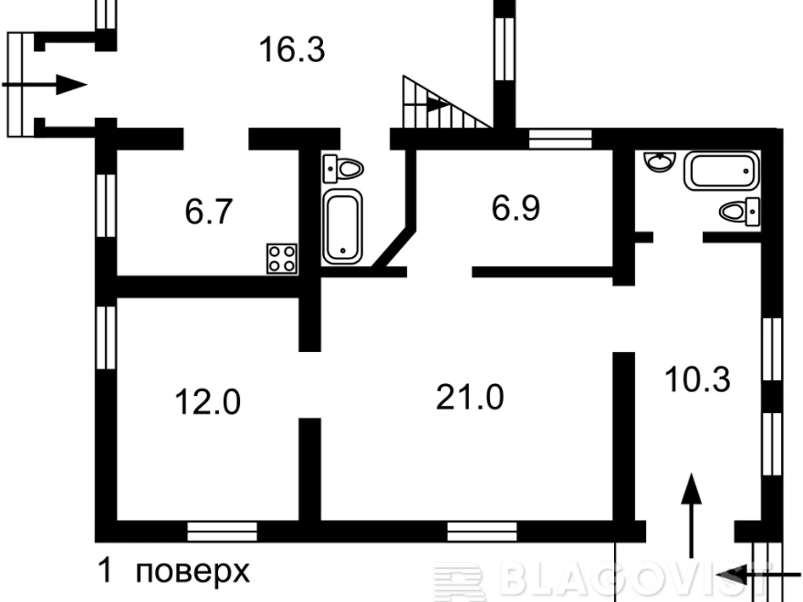 Продается дом на 2 этажа 166.2 кв. м с подвалом - фото 2