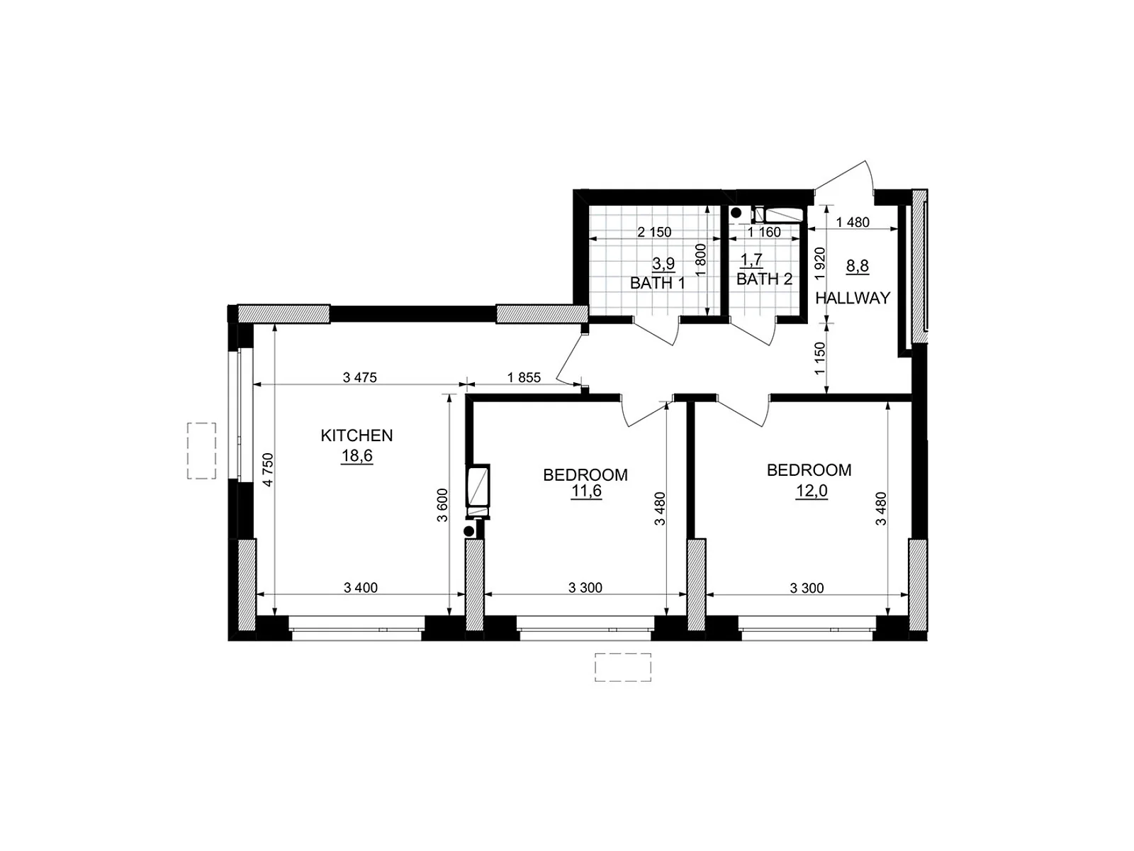 Продается 2-комнатная квартира 57.1 кв. м в Киеве, ул. Березняковская, 29