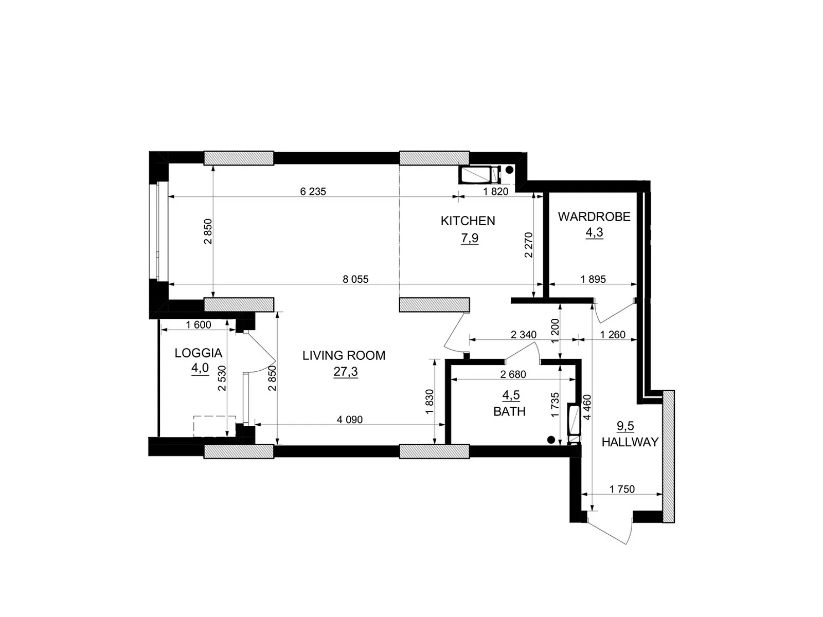 Продается 1-комнатная квартира 55.5 кв. м в Киеве, ул. Березняковская, 29