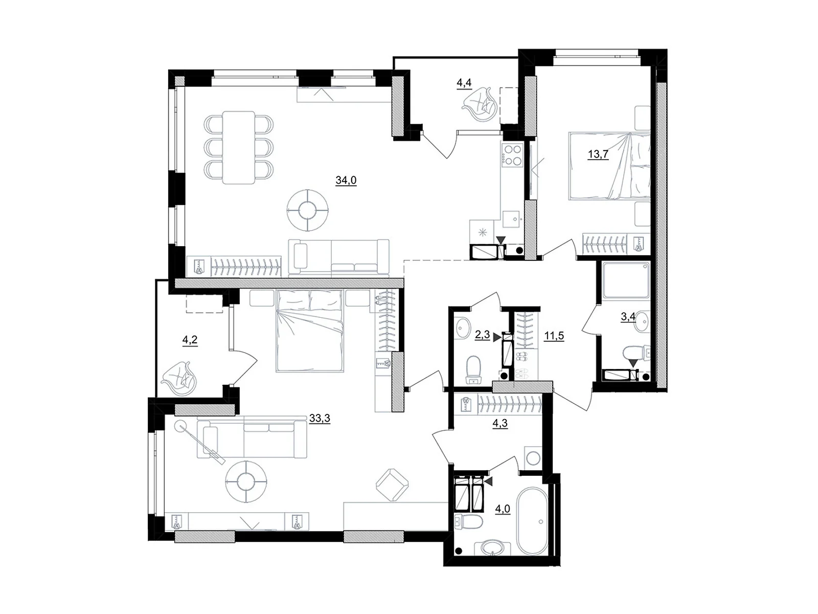 Продается 2-комнатная квартира 111 кв. м в Киеве, ул. Березняковская, 29 - фото 1