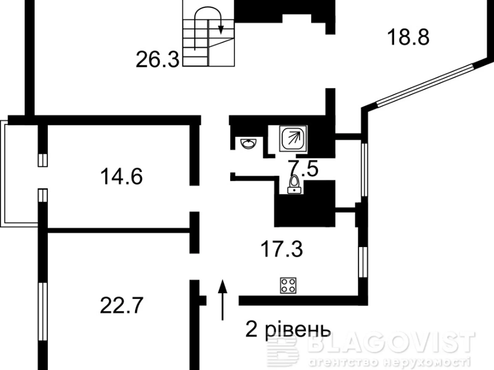 Продается 2-комнатная квартира 136.3 кв. м в Киеве - фото 2