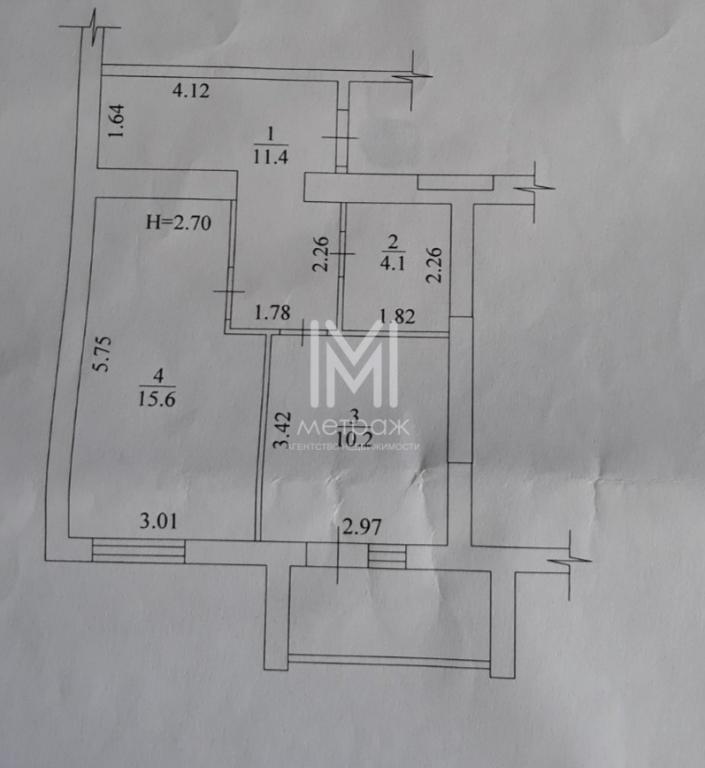 Продається 1-кімнатна квартира 43 кв. м у Харкові, просп. Льва Ландау, 52