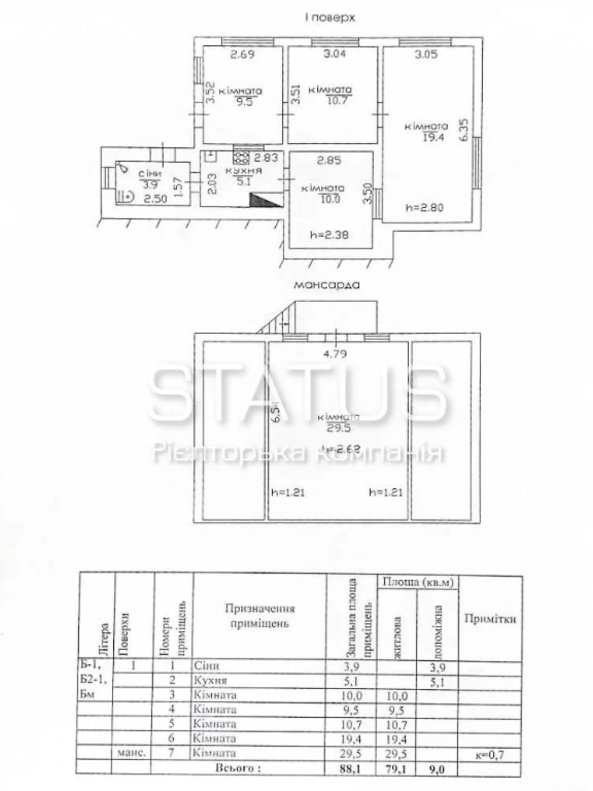 Продается часть дома 88 кв. м с балконом, цена: 26000 $ - фото 1