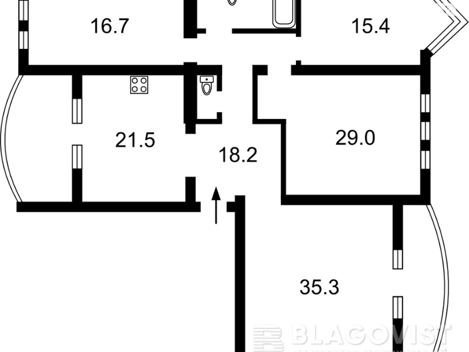 Продается 4-комнатная квартира 156 кв. м в Киеве, ул. Дмитриевская, 56Б