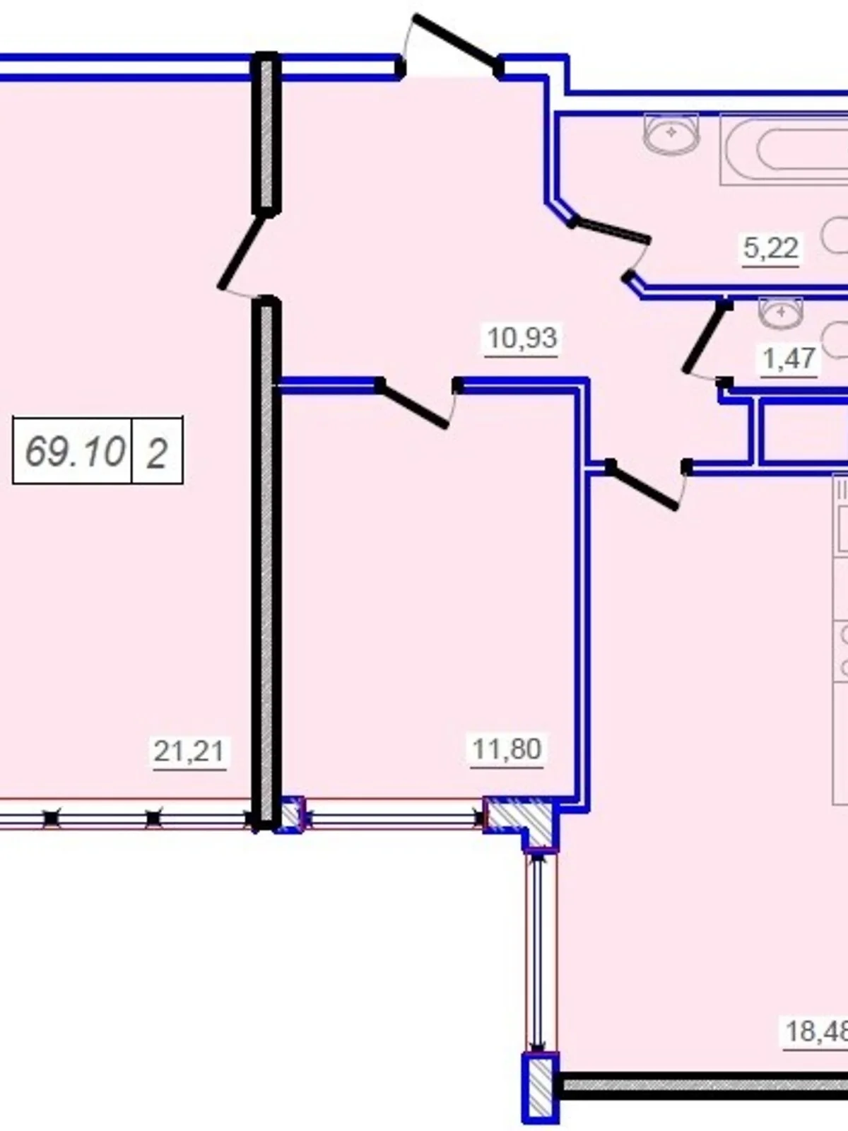 Продается 2-комнатная квартира 69 кв. м в Одессе, ул. Жемчужная, 5 - фото 1