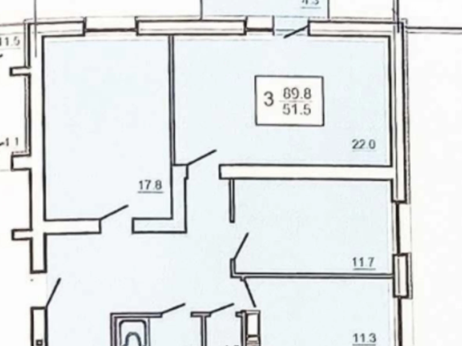 Продається 3-кімнатна квартира 90 кв. м у Харкові, вул. Героїв Праці, 1