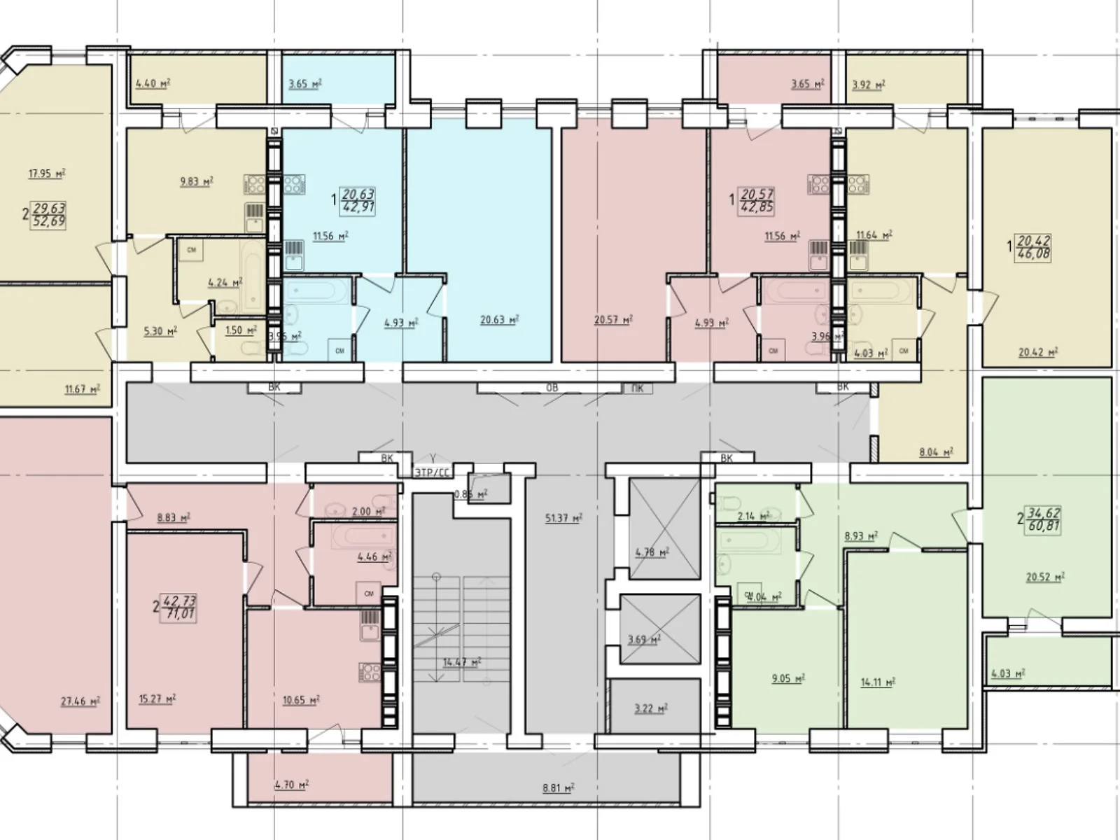 Продается 1-комнатная квартира 43 кв. м в Харькове, ул. Елизаветинская, 2Б