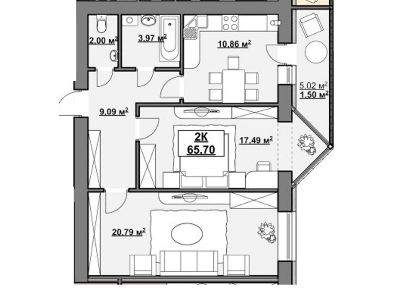 Продается 2-комнатная квартира 65.7 кв. м в Загвоздье, ул. Набережная, 1