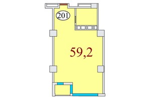 Продається 1-кімнатна квартира 59.2 кв. м у Дніпрі, Шмідта вулиця