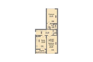 Продається 2-кімнатна квартира 71.8 кв. м у Чернівцях, цена: 1882397 грн