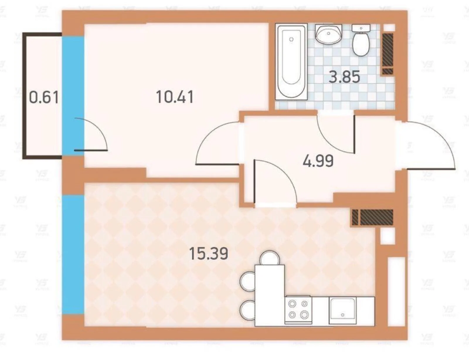 Продается 1-комнатная квартира 35 кв. м в Киеве, ул. Крайняя, 1 - фото 1