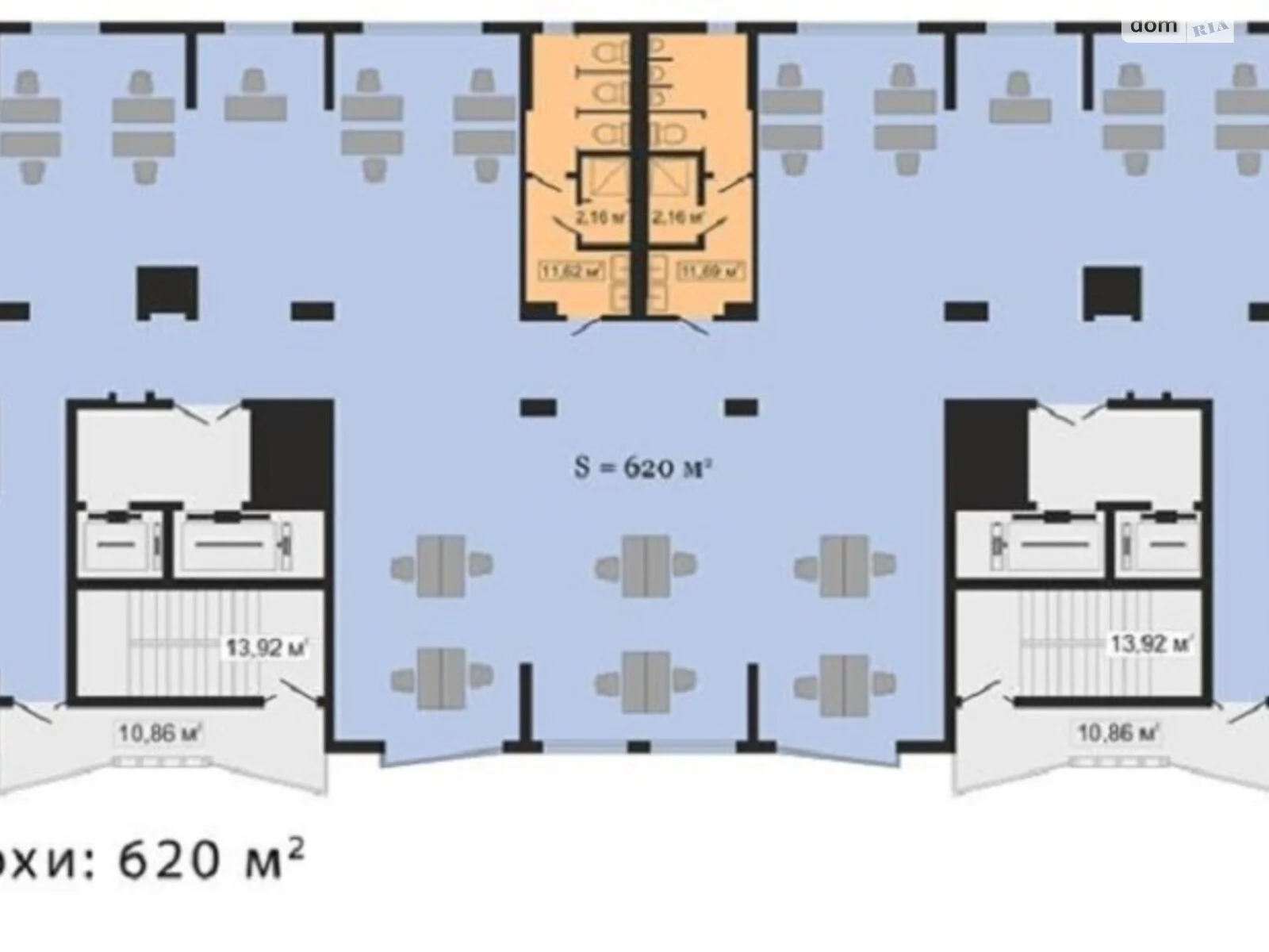 Сдается в аренду офис 620 кв. м в бизнес-центре, цена: 4960 $ - фото 1