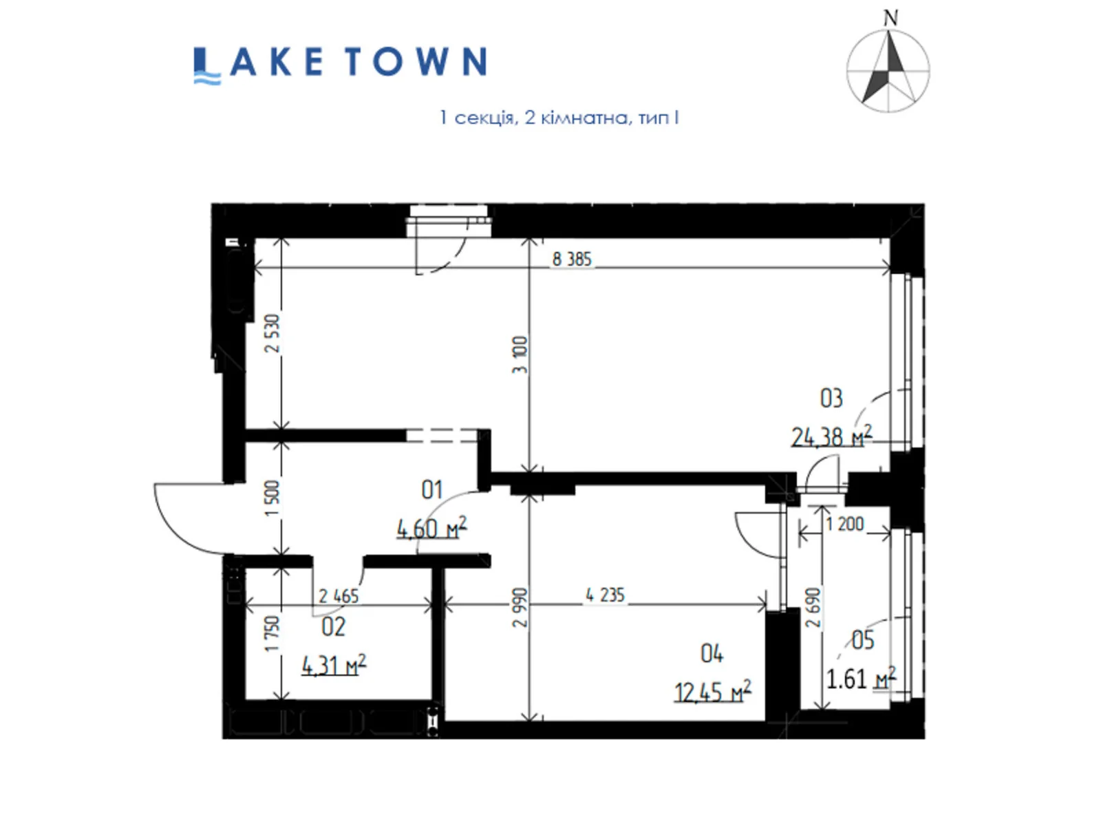 Продается 2-комнатная квартира 47.33 кв. м в Ровно, цена: 40231 $ - фото 1