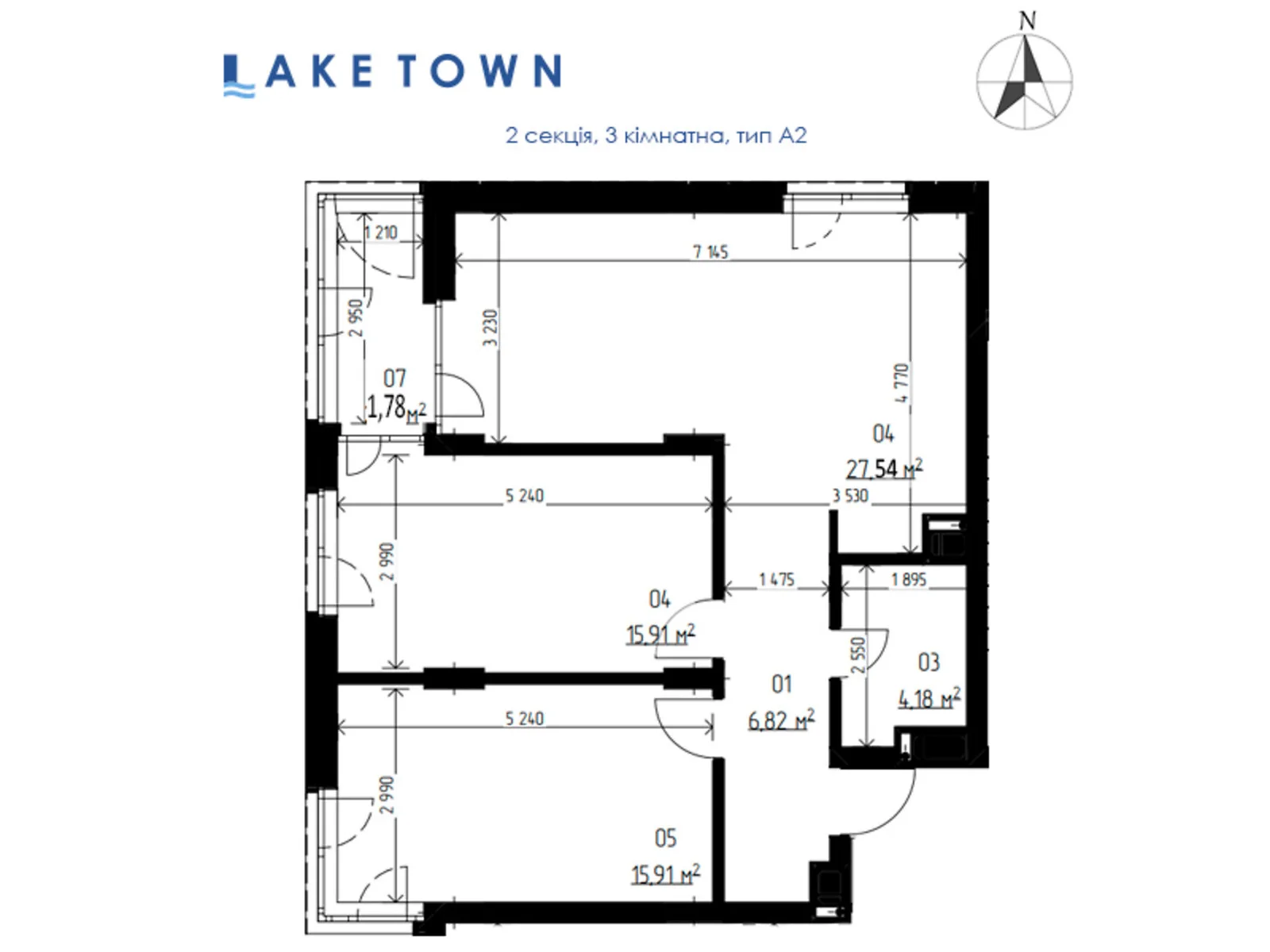 Продается 3-комнатная квартира 72.15 кв. м в Ровно, цена: 61328 $