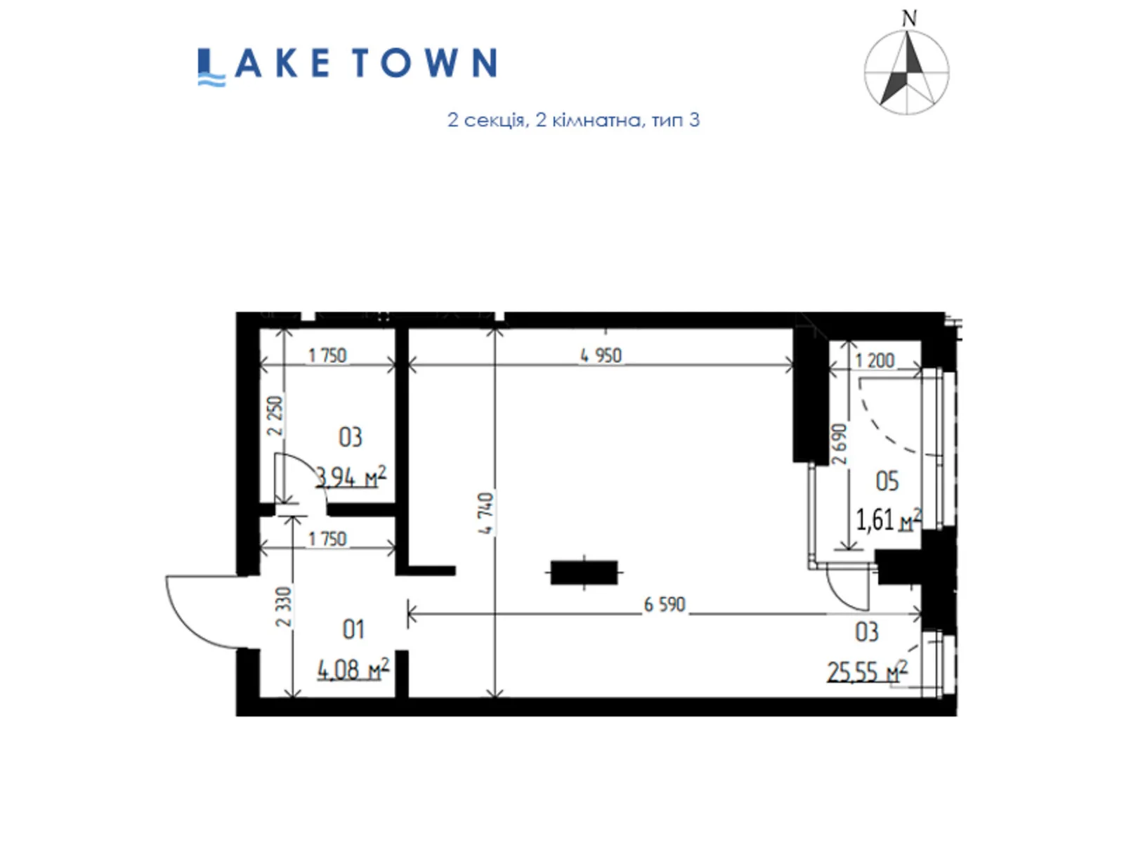 Продается 1-комнатная квартира 35.18 кв. м в Ровно - фото 1