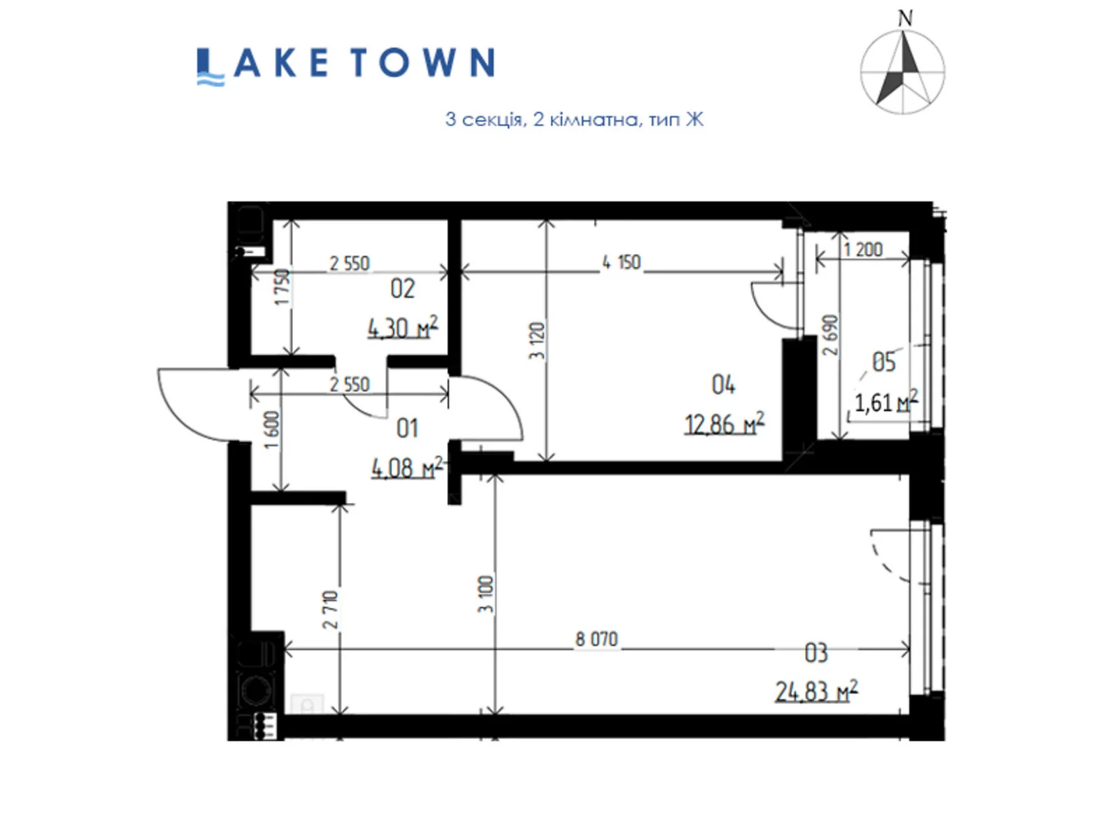 Продается 1-комнатная квартира 47.69 кв. м в Ровно, цена: 40537 $ - фото 1