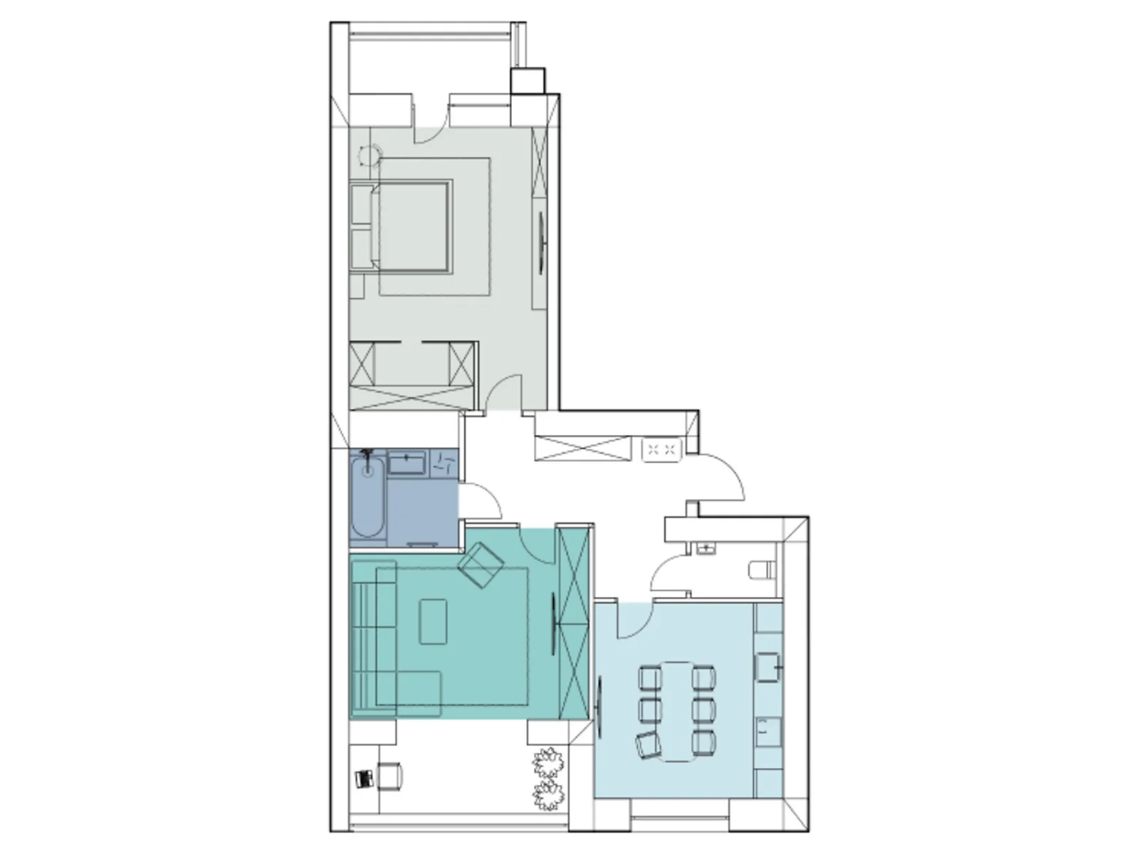 Продається 2-кімнатна квартира 83 кв. м у Липинах, цена: 57555 $ - фото 1