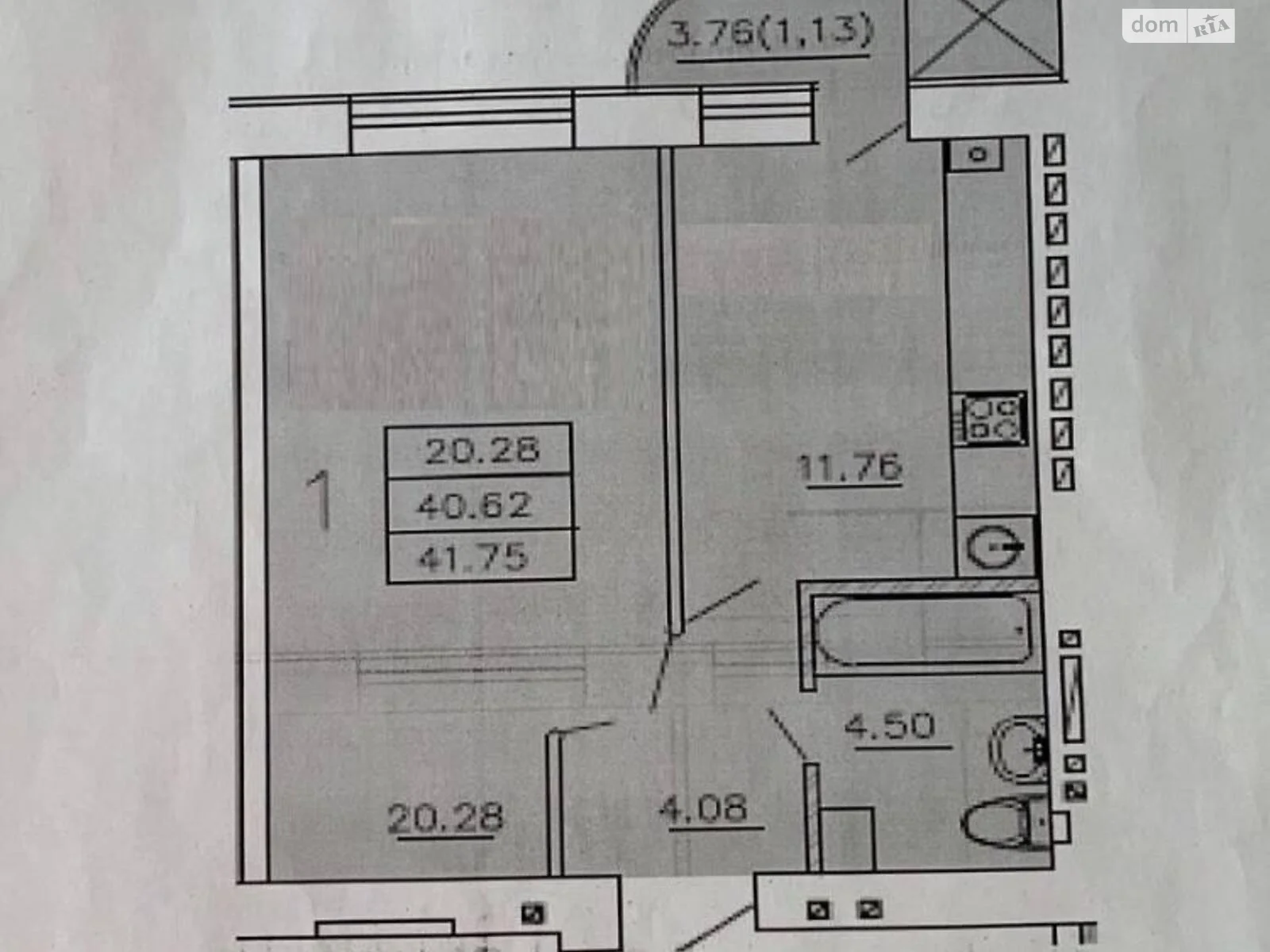 Продается 1-комнатная квартира 41.75 кв. м в Одессе, ул. Палия Семена