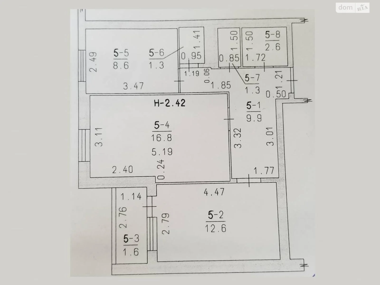 Продается 2-комнатная квартира 55 кв. м в Петродолинском, цена: 22500 $