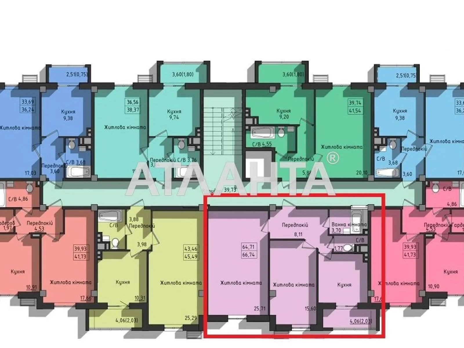 Продается 2-комнатная квартира 66.74 кв. м в Одессе, ул. Космонавтов - фото 1