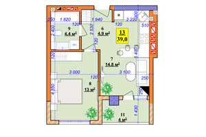 Продается 1-комнатная квартира 39 кв. м в Ивано-Франковске, цена: 895082 грн