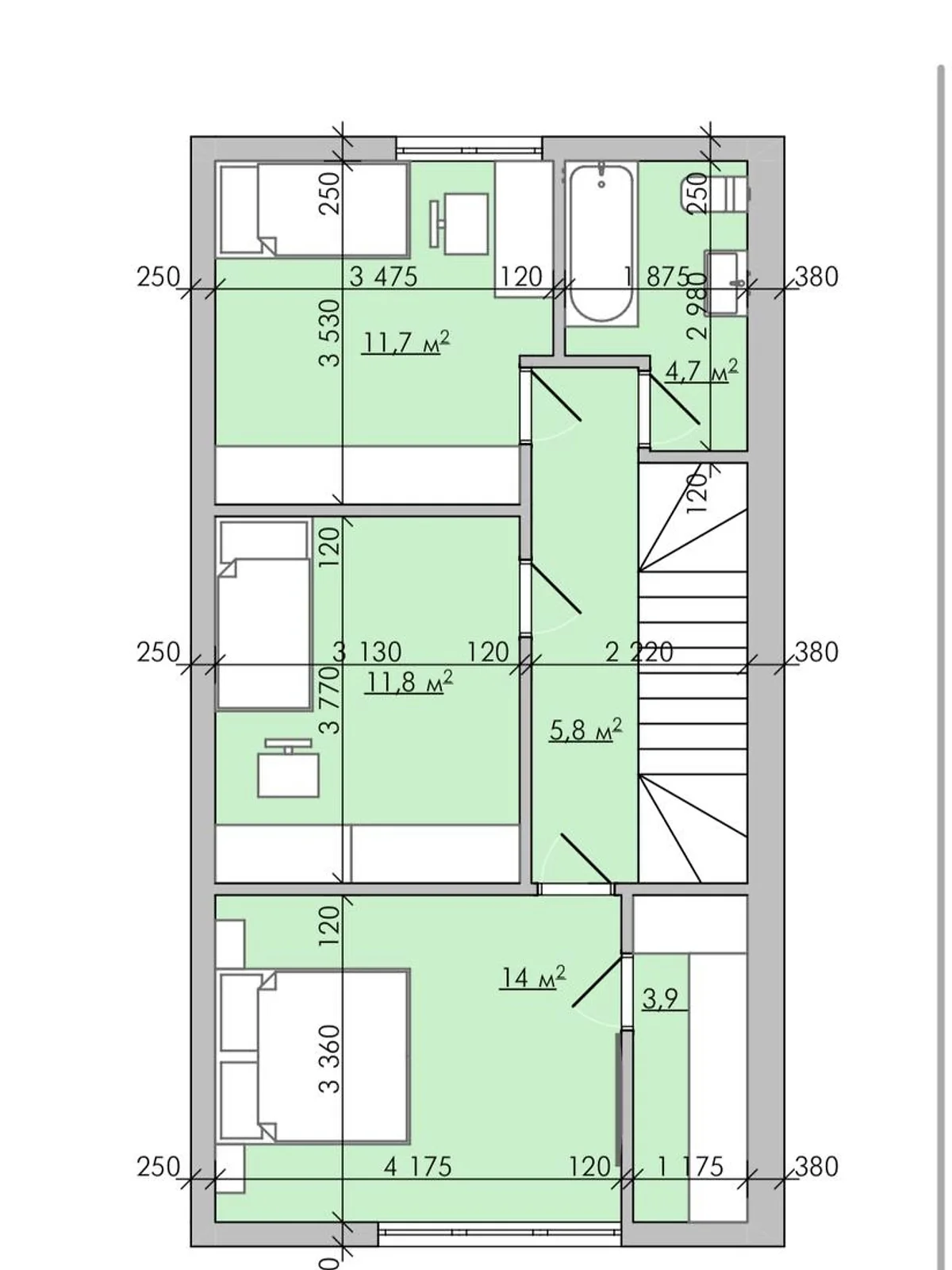 Продается дом на 2 этажа 118 кв. м с баней/сауной - фото 3