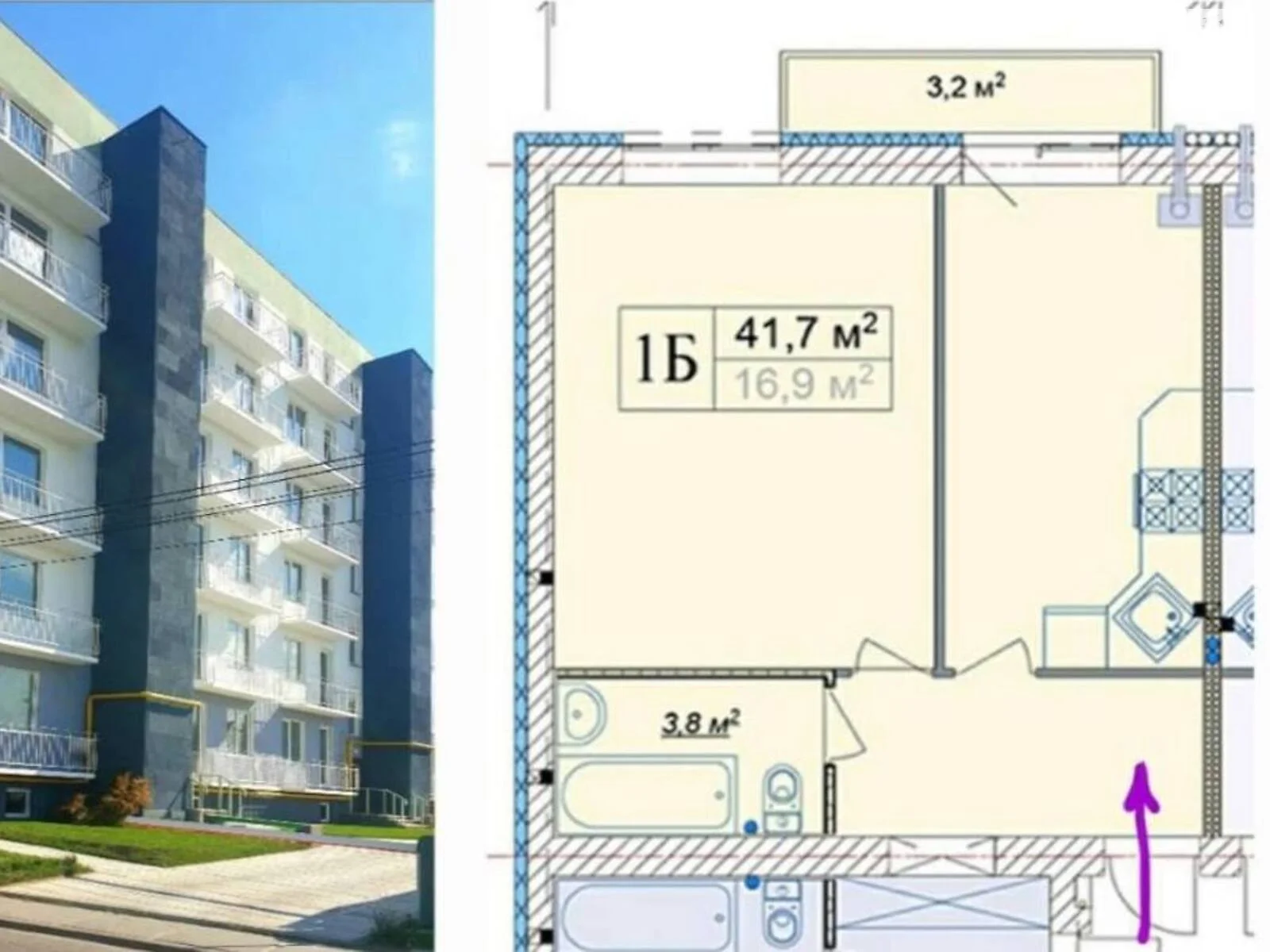 Продается 1-комнатная квартира 39 кв. м в Ходосовке, ул. Феодосия Печерского(Пионерская), 20