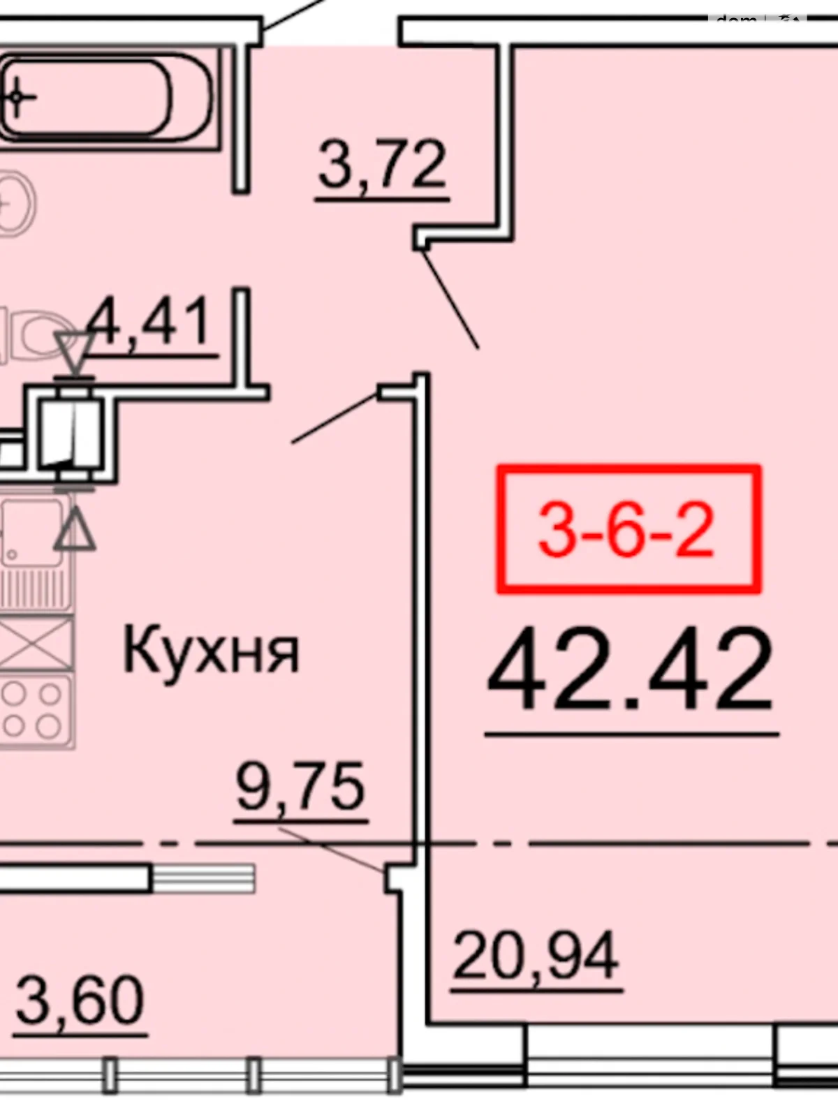 Продается 1-комнатная квартира 42.42 кв. м в Одессе, Фонтанская дор., 58 - фото 1