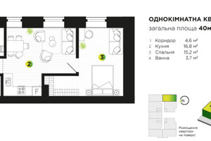 Продається 1-кімнатна квартира 40 кв. м у Івано-Франківську, Бандери Степана (Куйбишева) вулиця