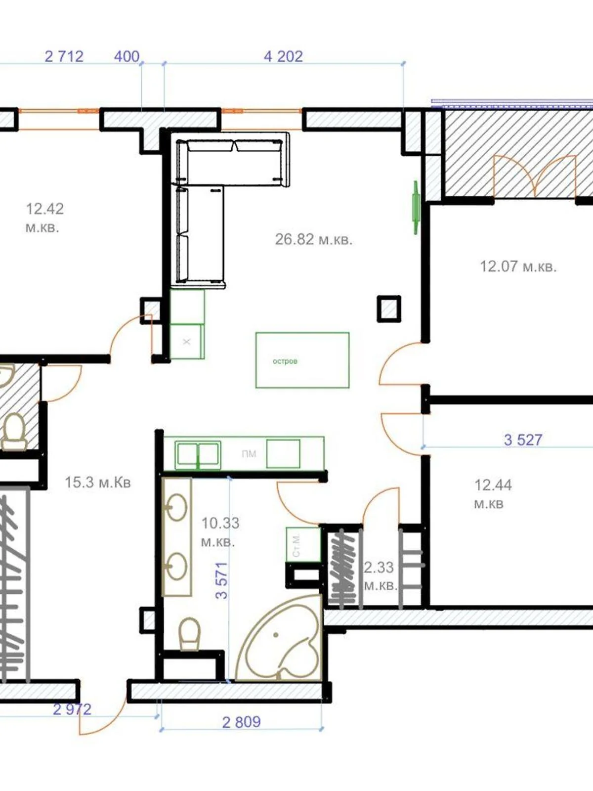 Продается 3-комнатная квартира 93 кв. м в Харькове - фото 3