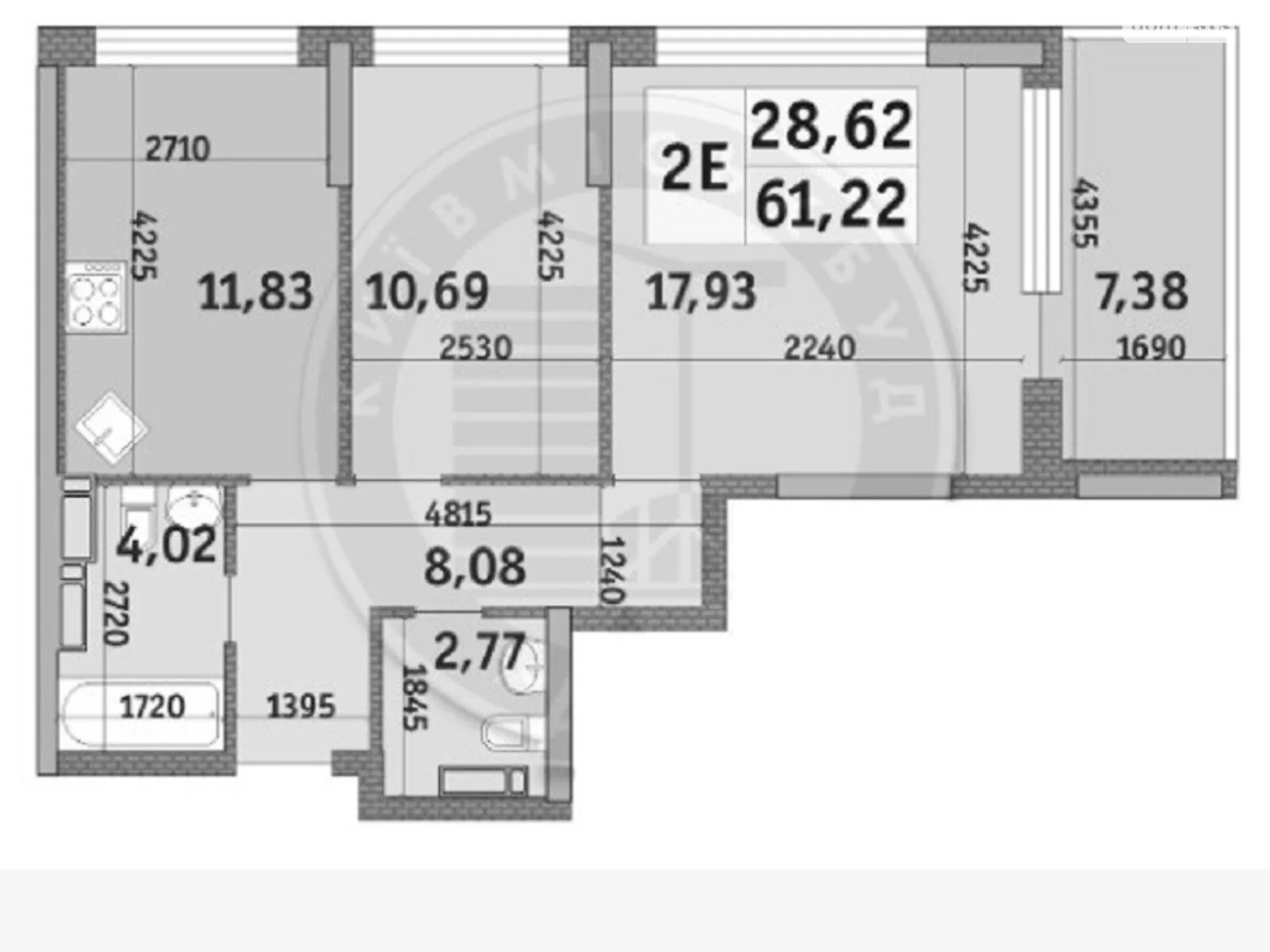 Продается 2-комнатная квартира 61 кв. м в Киеве, ул. Причальная, 11