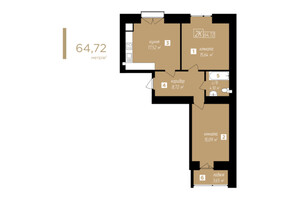 Продается 2-комнатная квартира 64.72 кв. м в Ивано-Франковске, цена: 1405902 грн