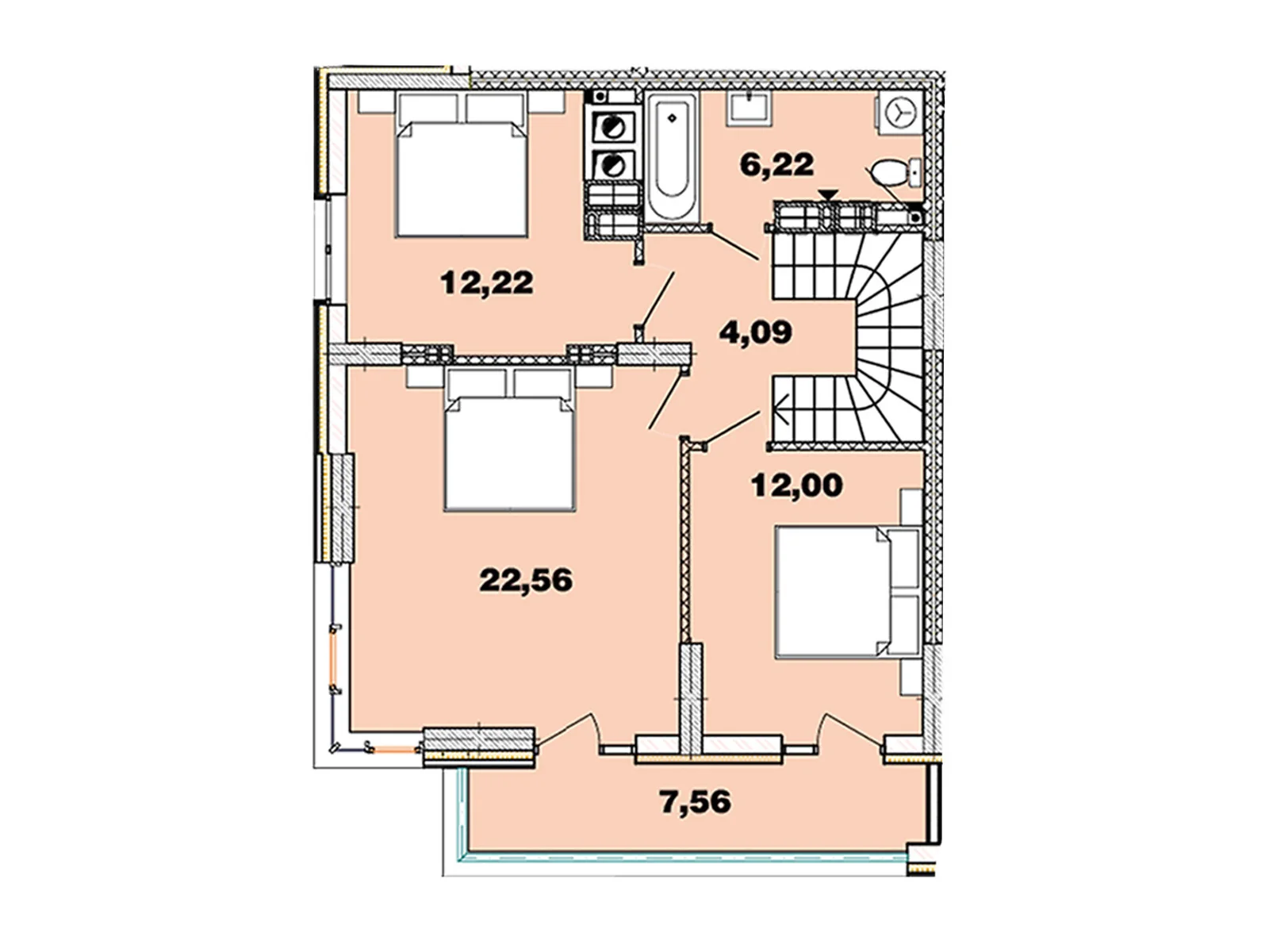 Продается 3-комнатная квартира 127.92 кв. м в Петропавловской Борщаговке - фото 2