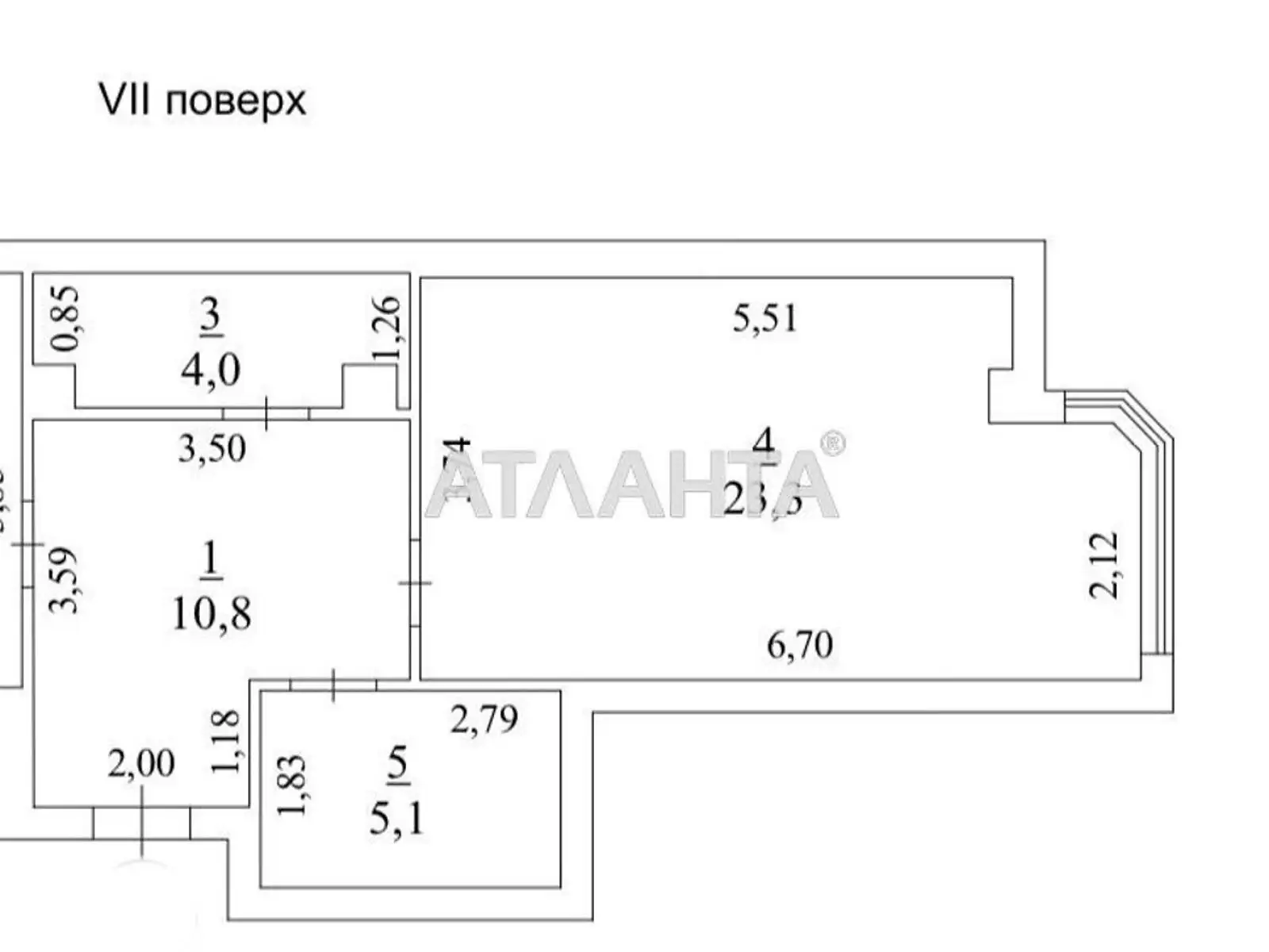 Продается 1-комнатная квартира 44 кв. м в Одессе, цена: 39900 $