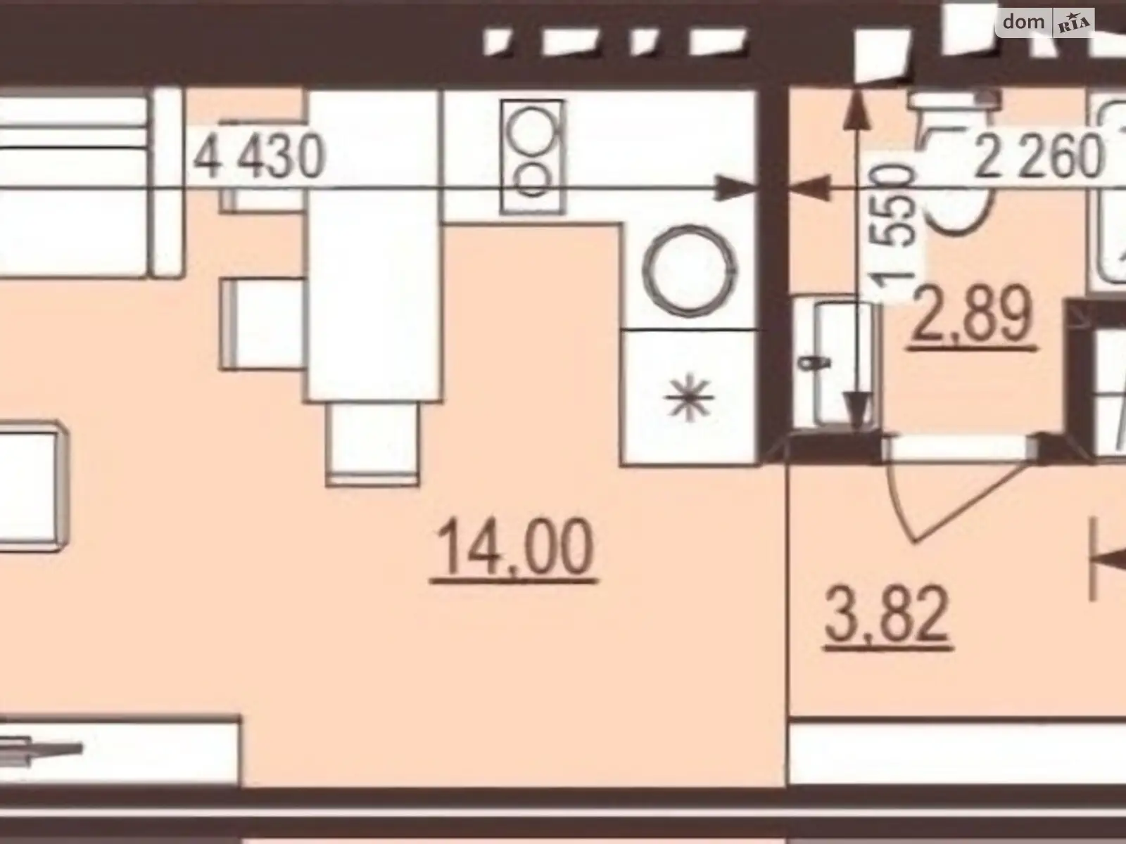 Продается 1-комнатная квартира 20 кв. м в Гостомеле