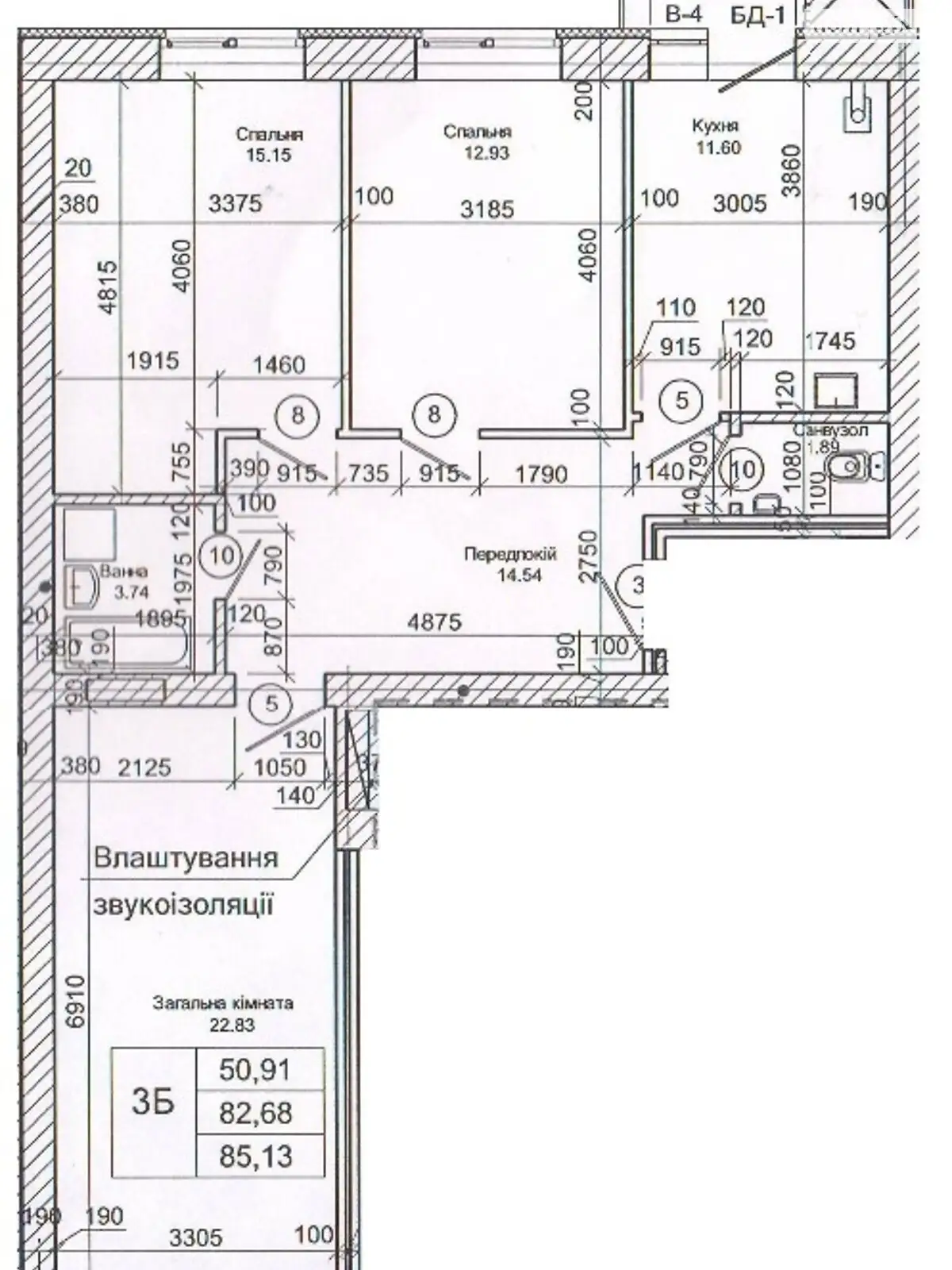 Продается 3-комнатная квартира 85 кв. м в Полтаве, цена: 69700 $