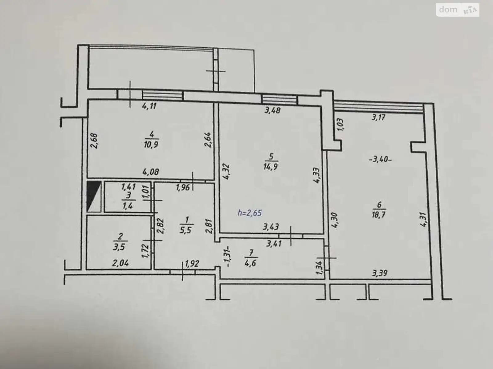 Продається 2-кімнатна квартира 65 кв. м у Полтаві, вул. Петровського - фото 1