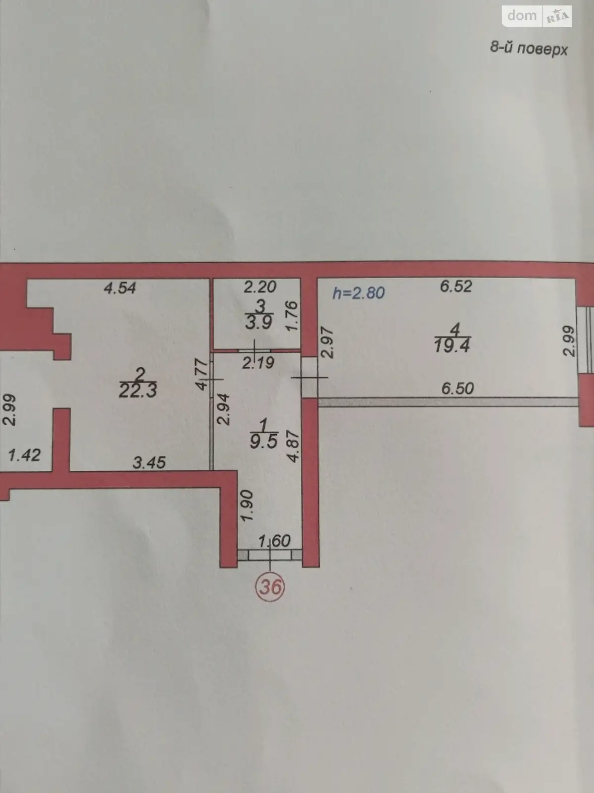 1-кімнатна квартира 55.1 кв. м у Луцьку, цена: 47000 $