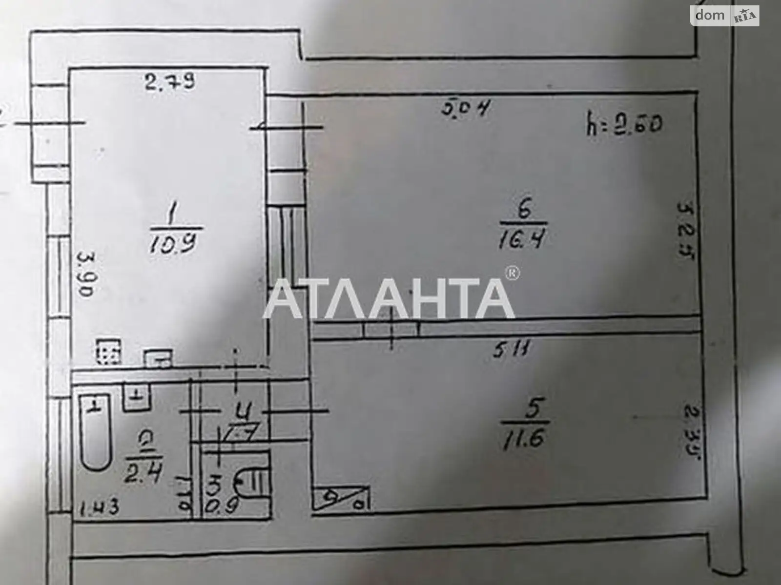 Продається 2-кімнатна квартира 44 кв. м у Одесі, вул. Богдана Хмельницького