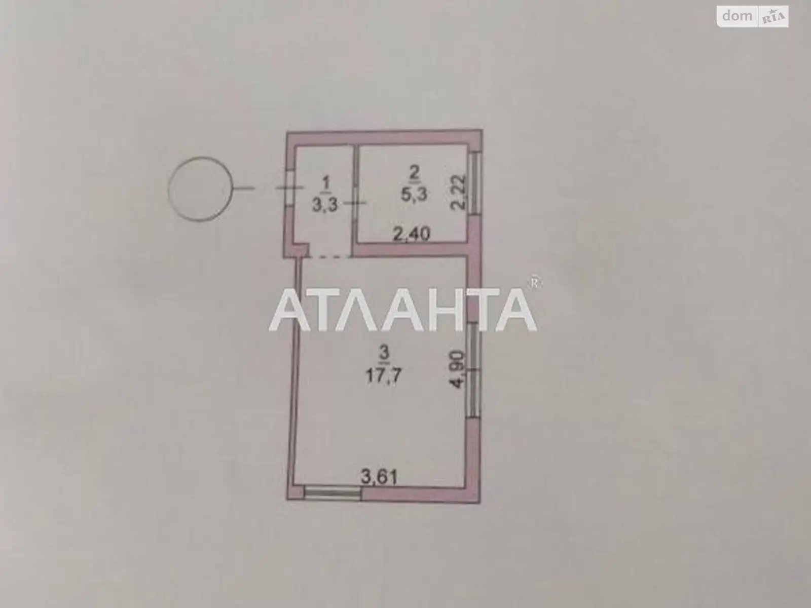 Продается 1-комнатная квартира 26.3 кв. м в Одессе, ул. Сурикова, 17А