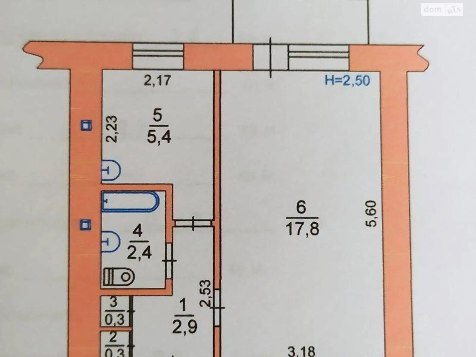 Продается 1-комнатная квартира 30 кв. м в Черноморске, ул. Александрийская