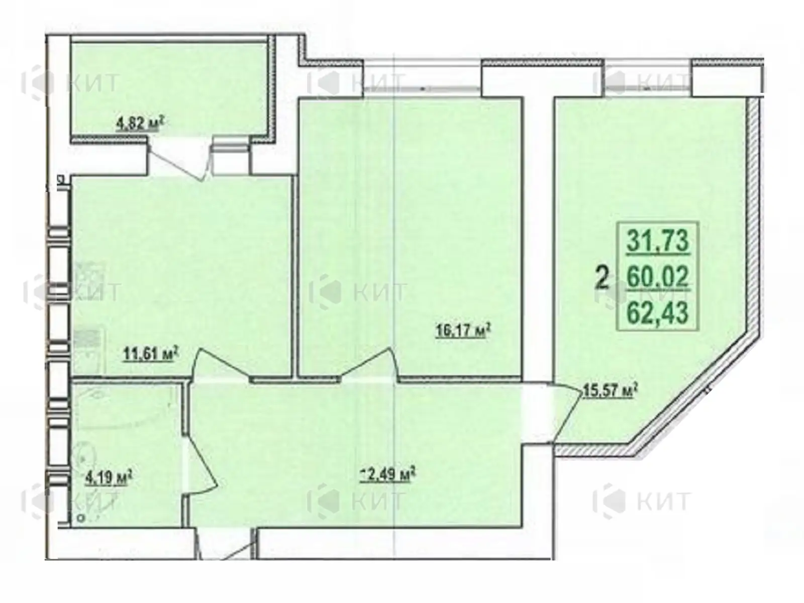 Продается 2-комнатная квартира 63 кв. м в Харькове, ул. Заливная, 2Б