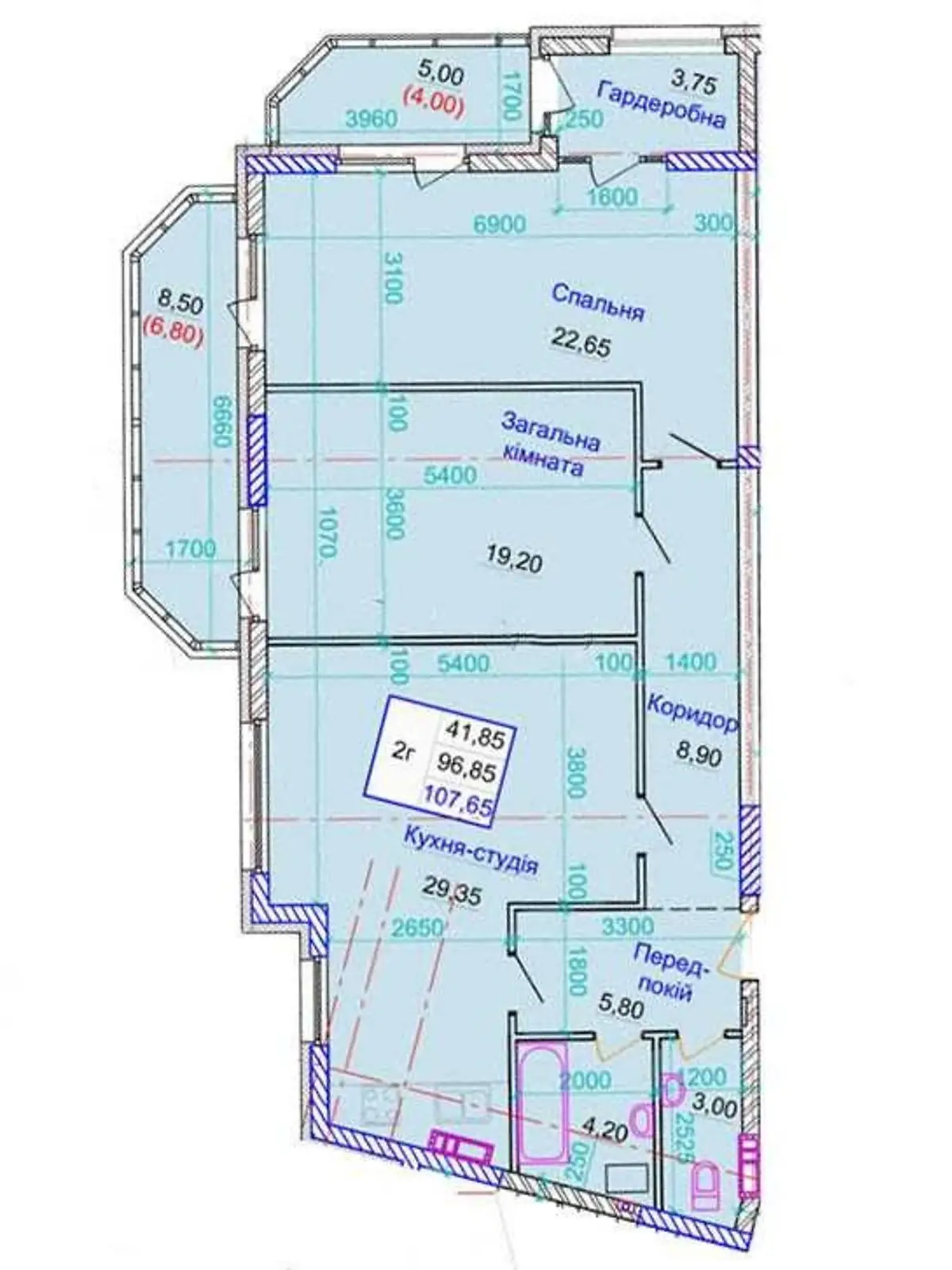 Продается 2-комнатная квартира 107 кв. м в Полтаве, ул. Пилипа Орлика, 26 - фото 1