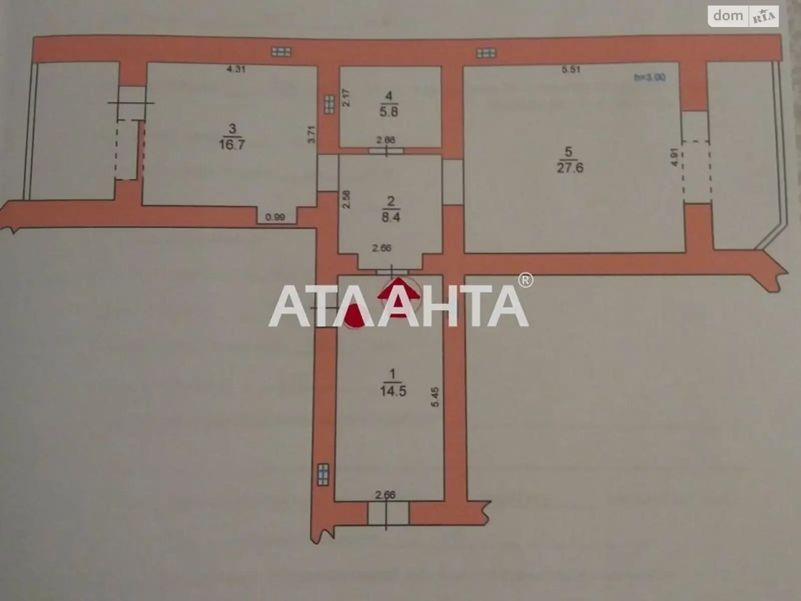 Продается 1-комнатная квартира 83.3 кв. м в Черноморске, пер. Хантадзе