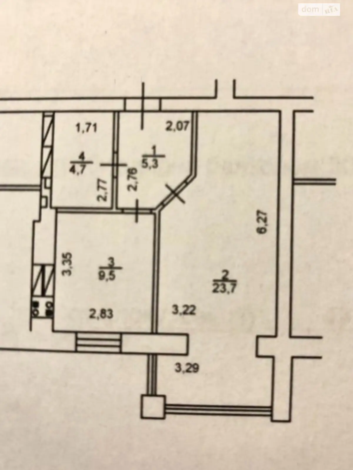 Продается 1-комнатная квартира 44 кв. м в Ирпене, ул. Лесная